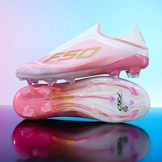 New Men Soccer Shoes Football Boots Non-Slip Boys Sneakers Hot-Selling Grass Cleats High-Quality Match Outdoor High-Top Light