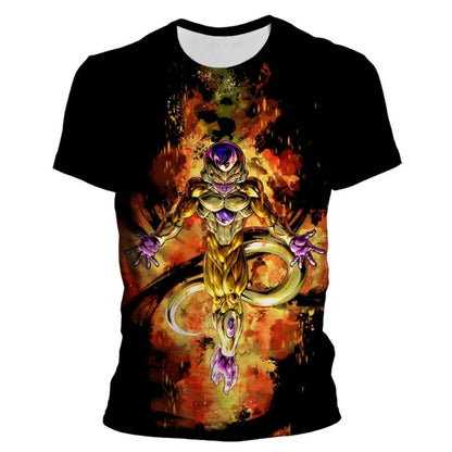 Men's Short Sleeved Cartoon 7 Dragon Ball Z T-shirt Children's Top T-shirt Children's Clothing Summer Short Sleeved Casual Wear