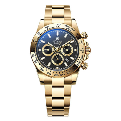 Watch For Men Luxury Stainless Steel Clock Fashion Casual Multi-functional Design Automatic Mechanical Wristwatch