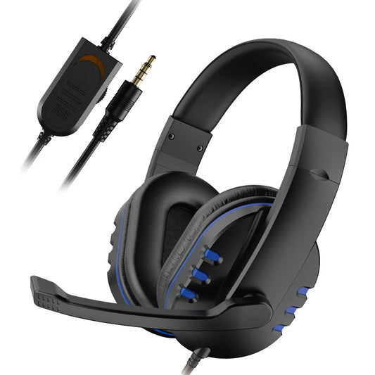 3.5mm Wired Gaming Headset with Microphone for PS4, PC & Laptop, Stereo Gaming Headphones with Noise Cancelling Mic, Over-Ear Wired Gaming Headset