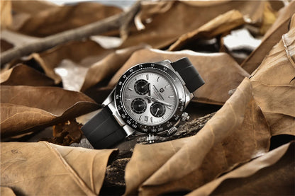 PAGANI DESIGN V2 40MM Relógio masculino de quartzo com mostrador meteorito, safira, cronógrafo retro, impermeável para homem