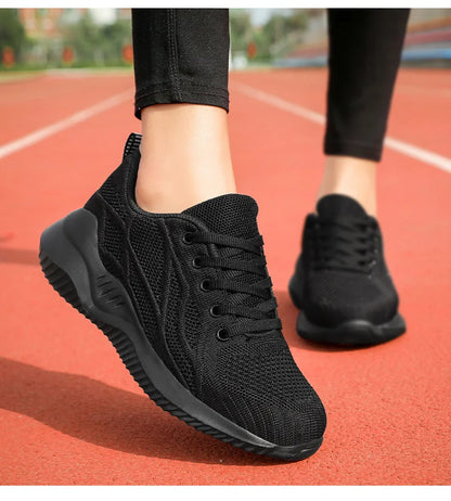 Zapatillas de running para mujer, zapatillas deportivas informales transpirables, ligeras, para gimnasio y deporte al aire libre, cómodas