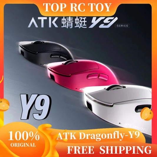 ATK Dragonfly Y9 Wireless Gaming Mouse PAW3950, 8KHz Ultra-Light Gaming Mouse with Nordic 54L15, High-Performance Wireless Mouse for FPS, Office & PC