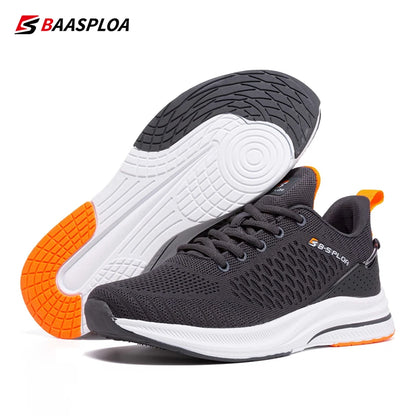 Baasploa Leichte Laufschuhe für Herren – Bequeme Designer-Mesh-Freizeitsneaker für Herren mit Schnürung – Outdoor-Sport- und Tennisschuhe für Herren