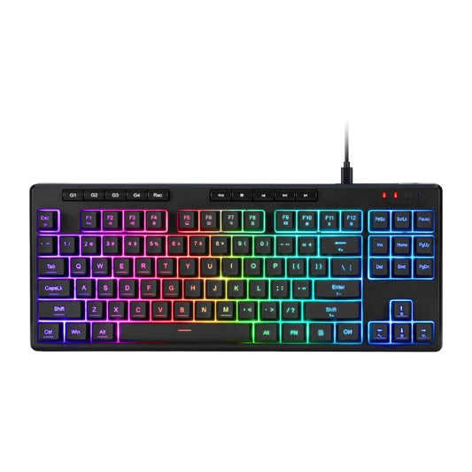 Redragon K516 Shiva TKL Wired RGB Gaming Keyboard, 87-Key Mechanical Feel Membrane Keyboard with RGB Backlit, Programmable Macro Keys & Anti-Ghosting