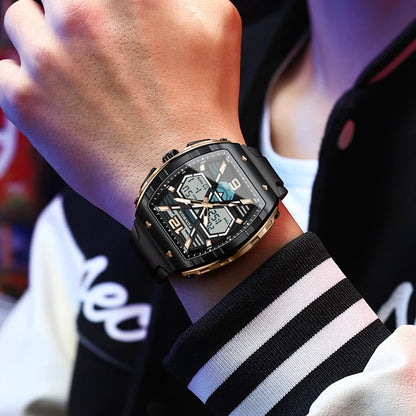 LIGE Digital Men Military Watch 50m Waterproof Wristwatch LED Quartz Clock Sport Watch Male Big Watches Men Relogios Masculino