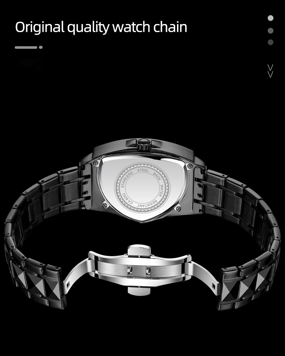 CHENXI Fashion Men's Watch Quartz Wristwatch Casual Hollow Triangle Watch Luxury Men's Gift Clock  Relojes Para