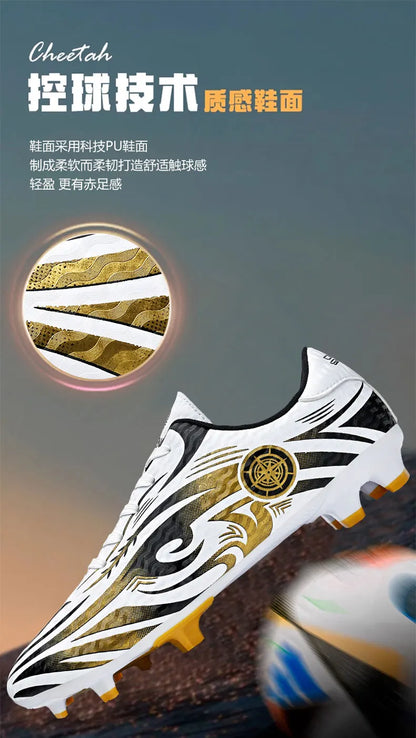 Scarpe da calcio originali da uomo, scarpe da allenamento, scarpe da calcio per bambini antiscivolo da esterno con tacchetti lunghi, scarpe da futsal da uomo, taglie 32-45