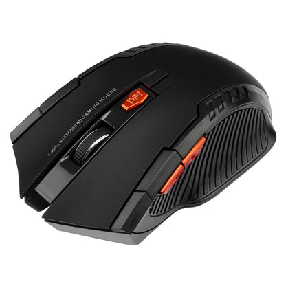 2.4GHz belaidė optinė žaidimų pelė su USB imtuvu, 2000DPI, 6 mygtukai, kompiuterio ir nešiojamojo kompiuterio priedas