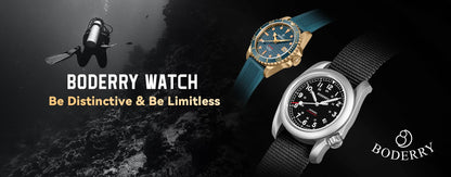 Relógio masculino Boderry Field Watches VOYAGER, caixa em bronze, mecânico automático, 100M impermeável, estilo militar, marca de topo