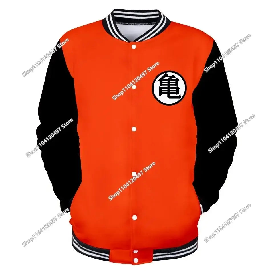 Dragon Ball Goku Kanji Symbol Men Zipper Hoodie Cartoon Japan Anime Women Sweatshirt 2025 New Fashion Children Jackets Coat, produit gaming premium Fraquane