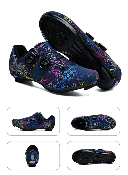 Scarpe da ciclismo professionali per bici da strada da uomo da gara con chiusura automatica, scarpe da ciclismo da donna con tacchetti SPD