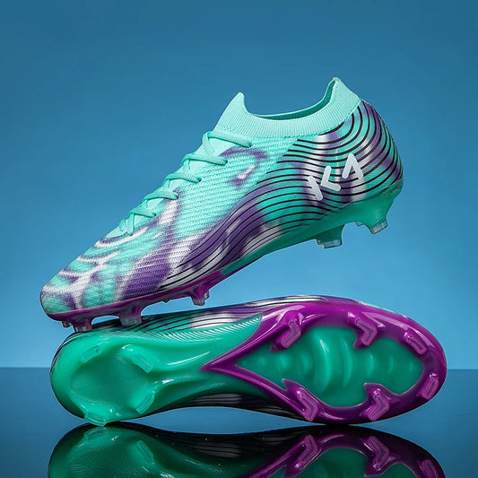 New Men's Soccer Shoes Match Outdoor Sneakers Grass Cleats Hot-selling Football Boots Non-Slip Boys High-quality High-top Light