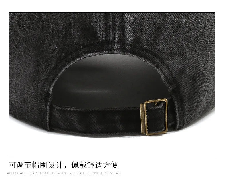 Casquette de baseball vintage « Letter Bull » délavée avec broderie, casquette de soleil rétro pour hommes et femmes, casquette à visière décontractée style hip-hop