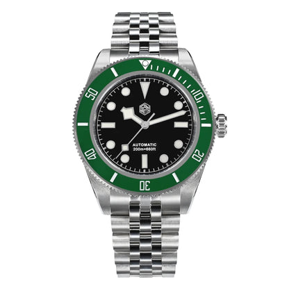 San Martin New 40mm BB Diver Watch Top Brand Classic Mens Watches NH35 Automatic Mechanical Sapphire Waterproof Reloj SN0128