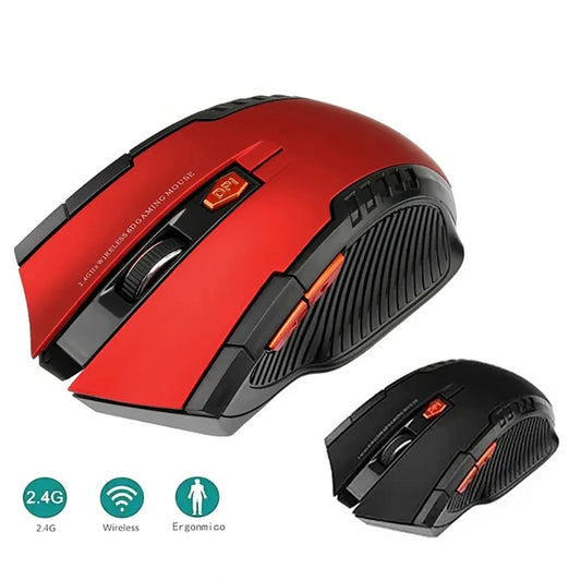 Ασύρματο οπτικό gaming ποντίκι 2.4GHz με δέκτη USB, 2000DPI, 6 κουμπιά, για υπολογιστή και laptop, αξεσουάρ gamer