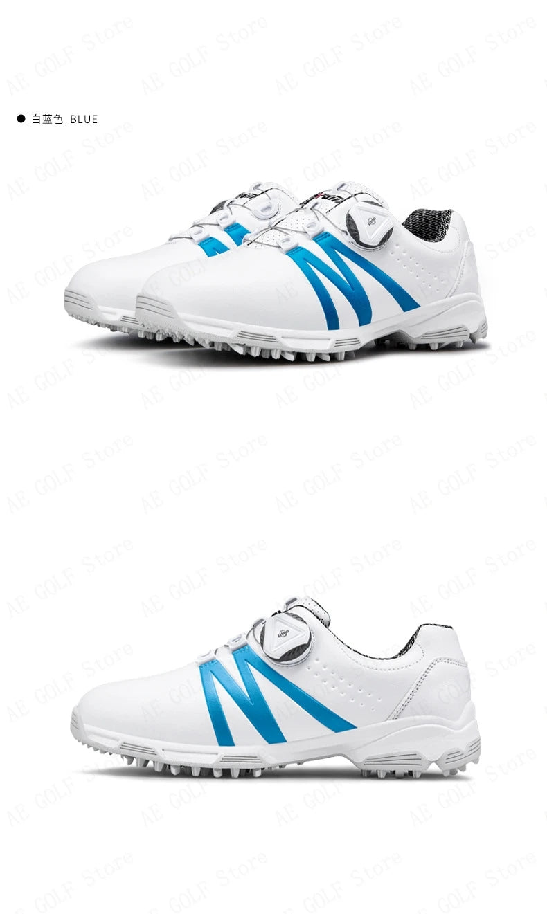 PGM Boys Girls Golf Shoes Light Weight Soft and Breathable Waterproof Anti-slip Universal Outdoor Sports Shoes XZ127