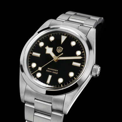 Watchdives WD1016 V3 36Mm VH31 Quartz Watch Man Multicolored K1 Bubble Mirror Sapphire Luminous 100M Waterproof Steel Wristwatch