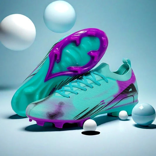 New Men’s Football Boots FG Non-Slip Training Shoes Soccer Cleats Long Spikes Ultralight Outdoor Drop Shipping