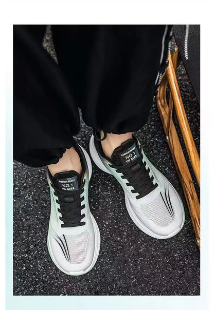 Breathable Mesh Men's Lightweight Casual Sneakers Non-Slip Soft Sole Running Shoes for Spring and Summer