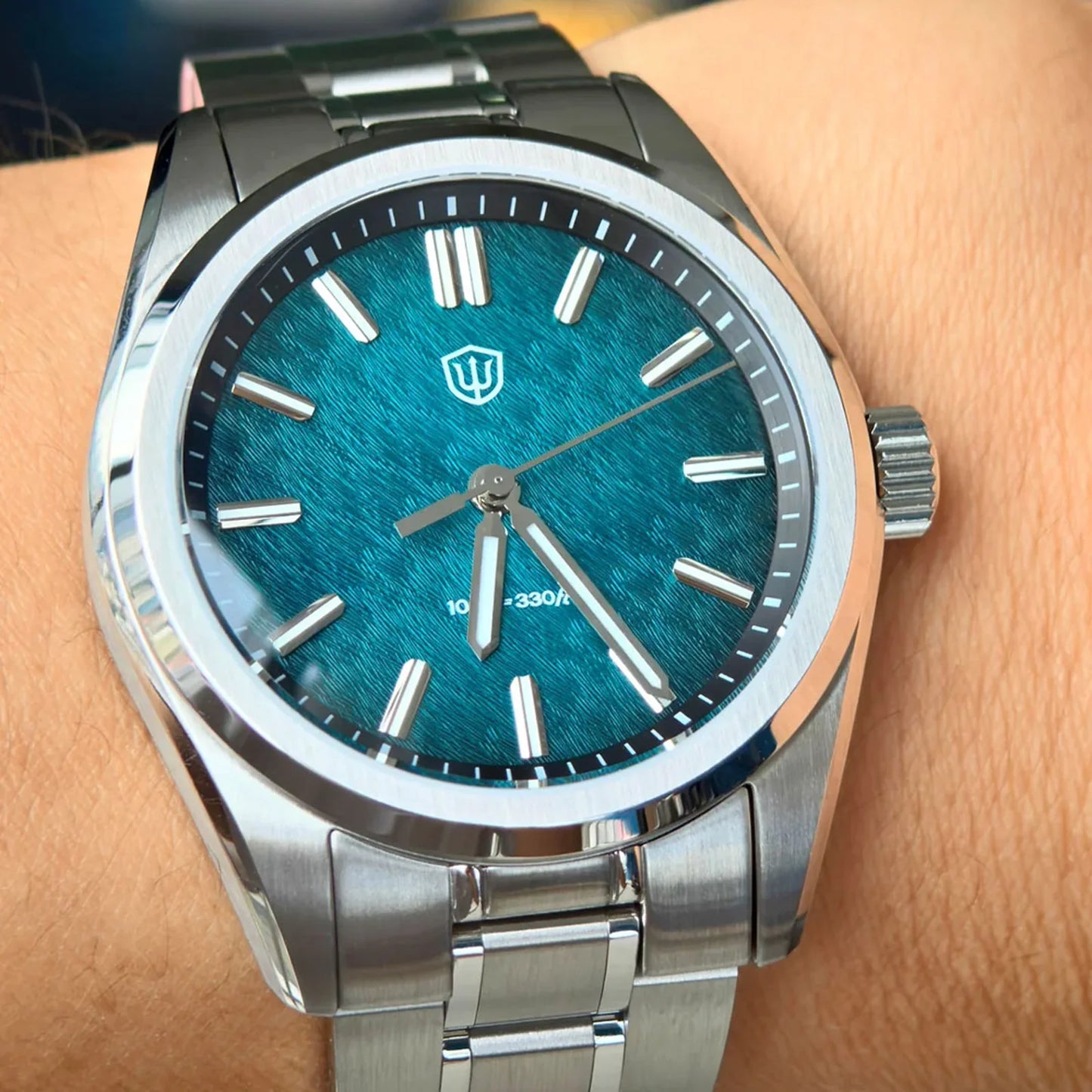Watchdives New WD0003B ‌Aventurine Dial Watch VH31 Quartz Movement Sapphire Crystal Luminous 100m Waterproof 36mm Vintage Watch