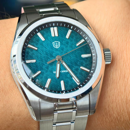 Watchdives New WD0003B ‌Aventurine Dial Watch VH31 Quartz Movement Sapphire Crystal Luminous 100m Waterproof 36mm Vintage Watch
