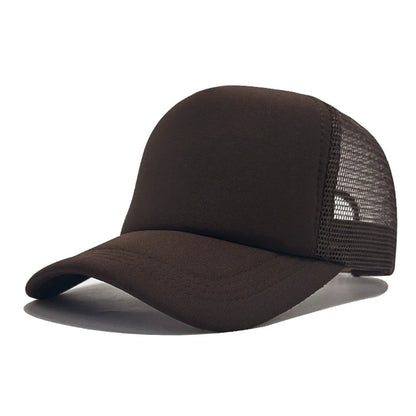 Unisex-Kappe, lässige, einfarbige Mesh-Baseballkappe, verstellbare Snapback-Kappen für Damen und Herren, Hip-Hop-Trucker-Kappe, Streetwear, Dad-Hat