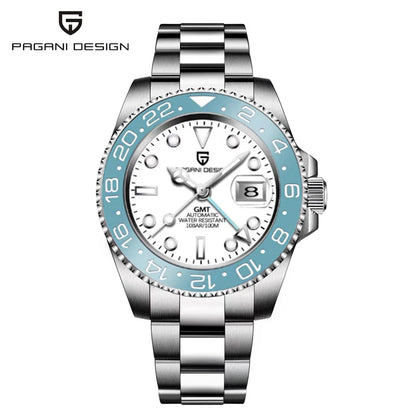 Montre automatique PAGANI DESIGN GMT 1662, montre-bracelet pour homme de 40 mm, étanche jusqu'à 100 m, montres-bracelets mécaniques pour homme Cloc