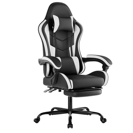WOTSTA Ergonomic Racing Gaming Chair with Lumbar Support, Adjustable Headrest, Swivel Computer Office Chair for Home & Work