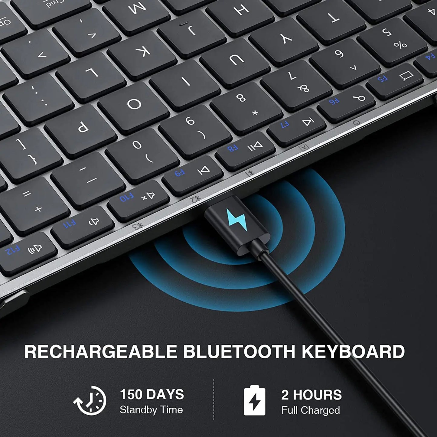 ProtoArc XK01 Bluetooth Wireless Keyboard with Numeric Keypad Foldable Keyboards for iPhone Computer iPad