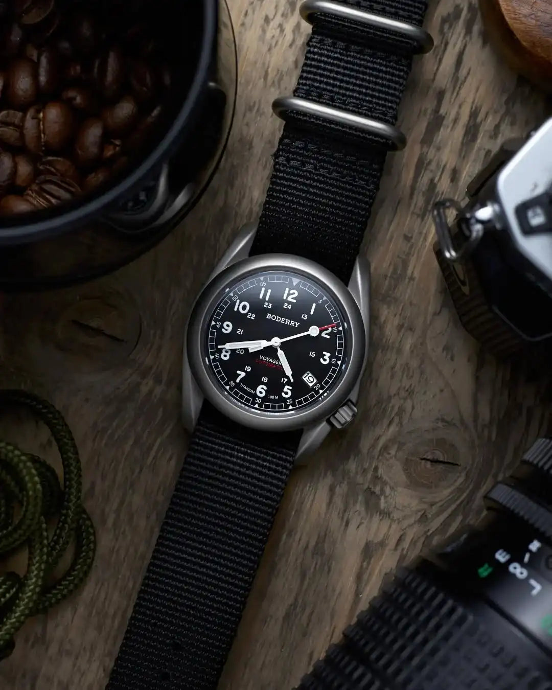 Boderry Field Watch VOYAGER Mens Watches 100M Waterproof Titanium Automatic Luminous For Seiko Movement Wristwatch