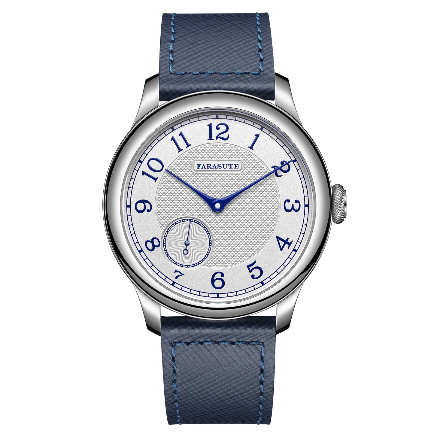FARASUTE NEW Machinery Men Watch Salmon Dial St17 Manual Mechanical Watch Small Second Vintage Bonklip Bracelet