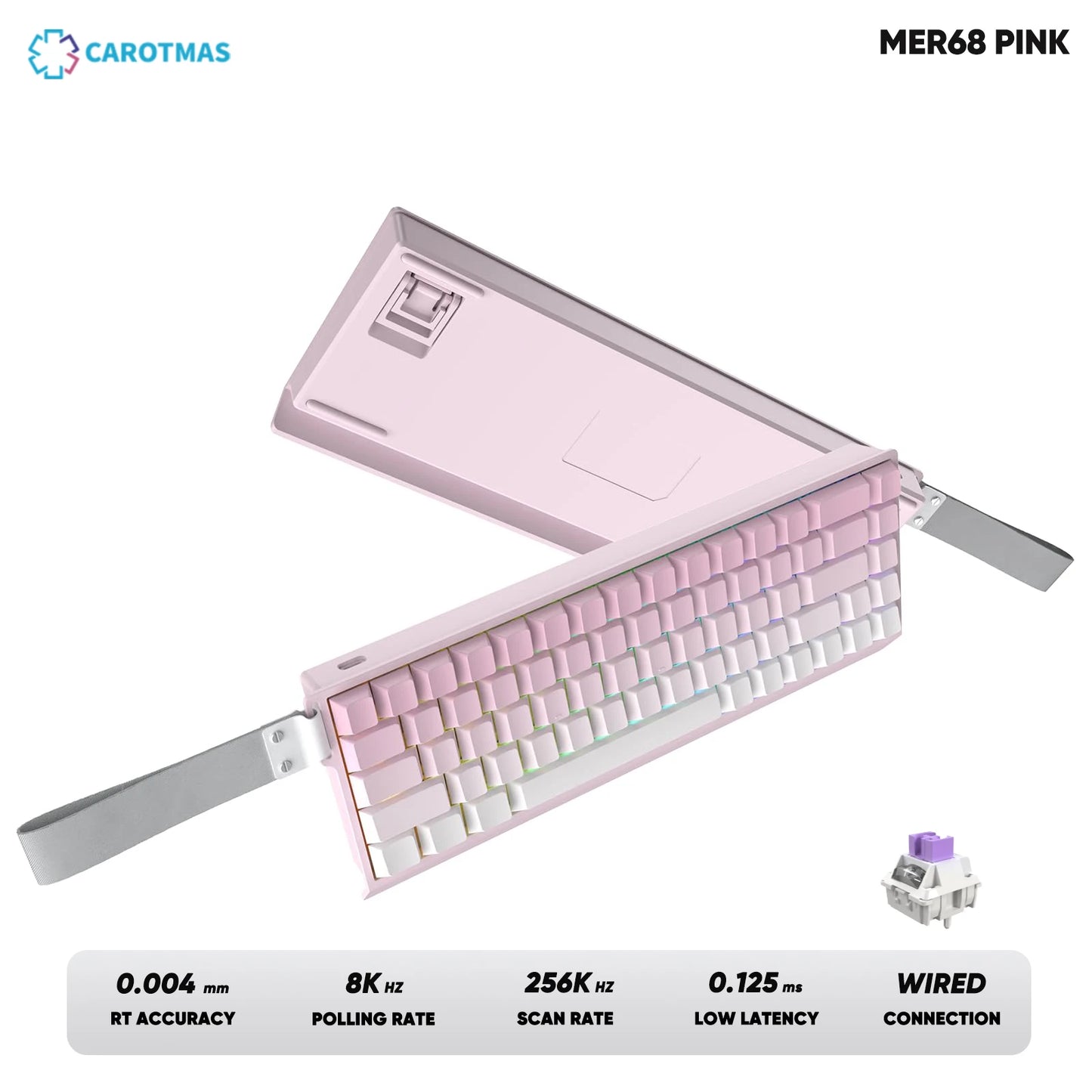 IROK Carotmas Mercury68 Mercury 68 Mercury68 Pro Mercury68 Max RT 0.001mm 8K Teclado mecánico magnético gaming con cable para gamers