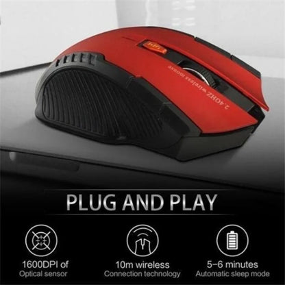 Mini Portable Mouse 2.4GHz Wireless Optical Game Mouse for PC Laptop Computer USB Receiver