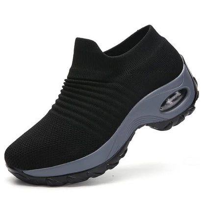 Adidași ușori de damă, la modă, pentru alergare, pantofi sport pentru activități în aer liber, pantofi de alergare confortabili din plasă respirabilă, cu pernă de aer și șireturi