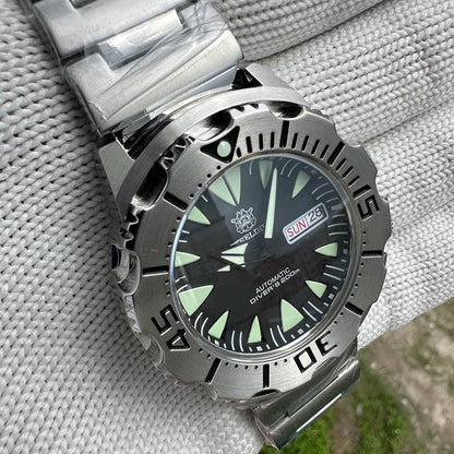 STEELDIVE SD1984 Monster Steel Strap Mechanical Watch NH36 Movt Sapphire Crystal 200M Waterproof Swiss Super Luminous Wristwatch