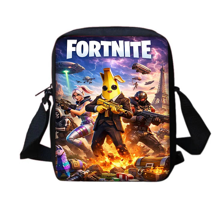 New Game Fortnite Child School Backpack with Shoulder Bag and Pencil Bags, School Bags for Boys and Girls, Best Gift