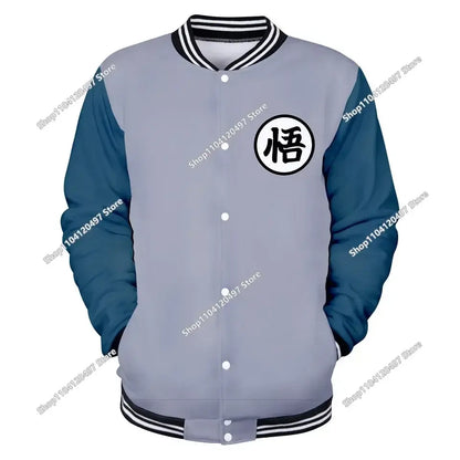 Dragon Ball Goku Kanji Symbol Men Zipper Hoodie Cartoon Japan Anime Women Sweatshirt 2025 New Fashion Children Jackets Coat, produit gaming premium Fraquane