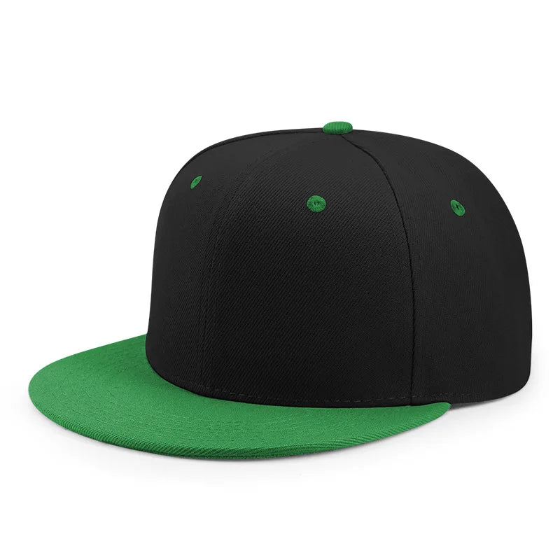 Großhandel: 40 Farben, verstellbare Snapback-Kappen mit flachem Schirm, Damen-Mode, Polyester, einfarbige Baseballmützen, Herren, Hip-Hop, unbedruckte Sportmützen