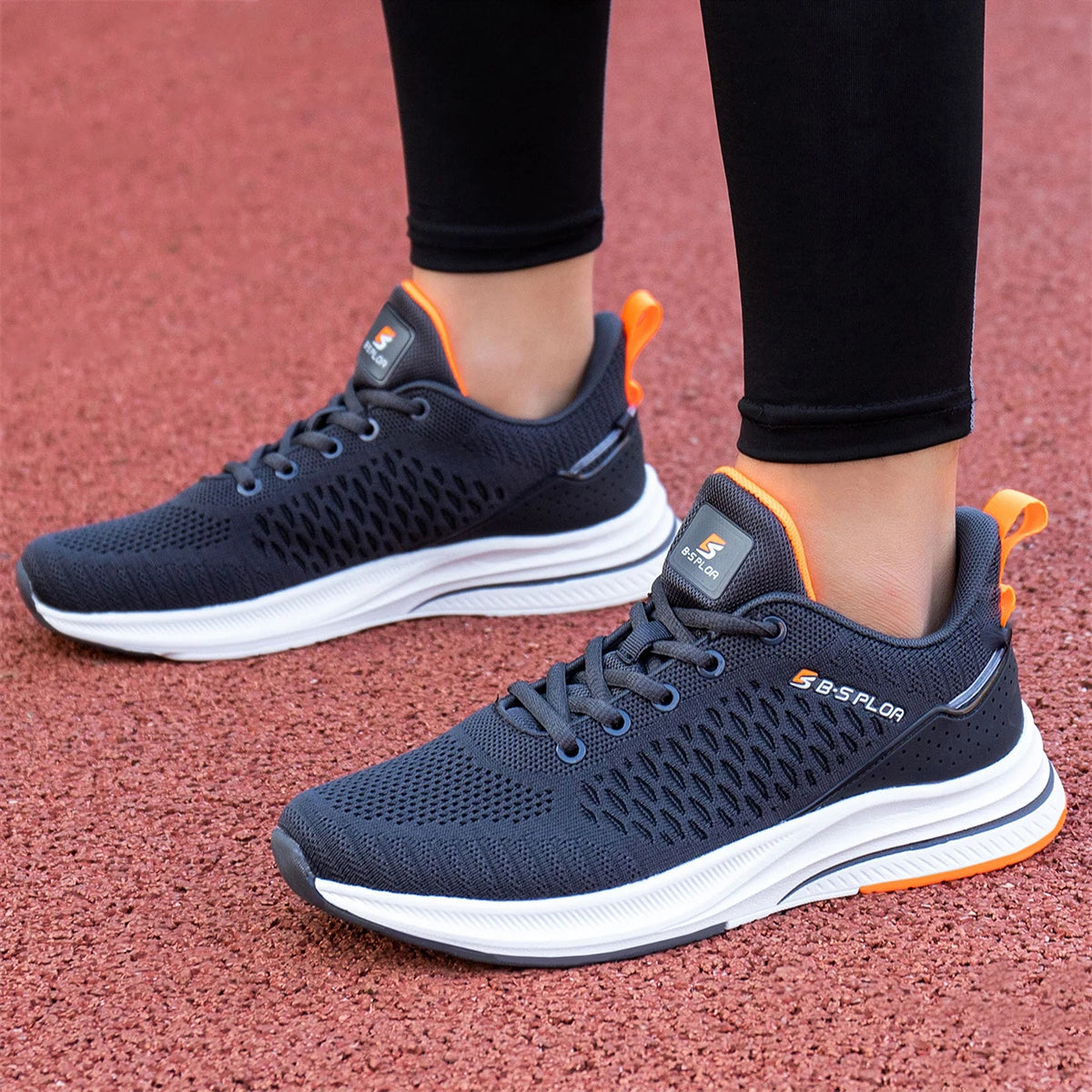 Baasploa Leichte Laufschuhe für Herren – Bequeme Designer-Mesh-Freizeitsneaker für Herren mit Schnürung – Outdoor-Sport- und Tennisschuhe für Herren