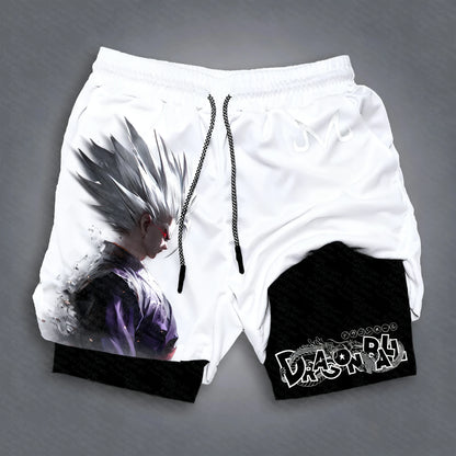 Dragon Ball Anime GOKU Peripheral Printed Double Layer Shorts 2026 Latest Spring and Summer Sports Men's Loose Breathable Pants