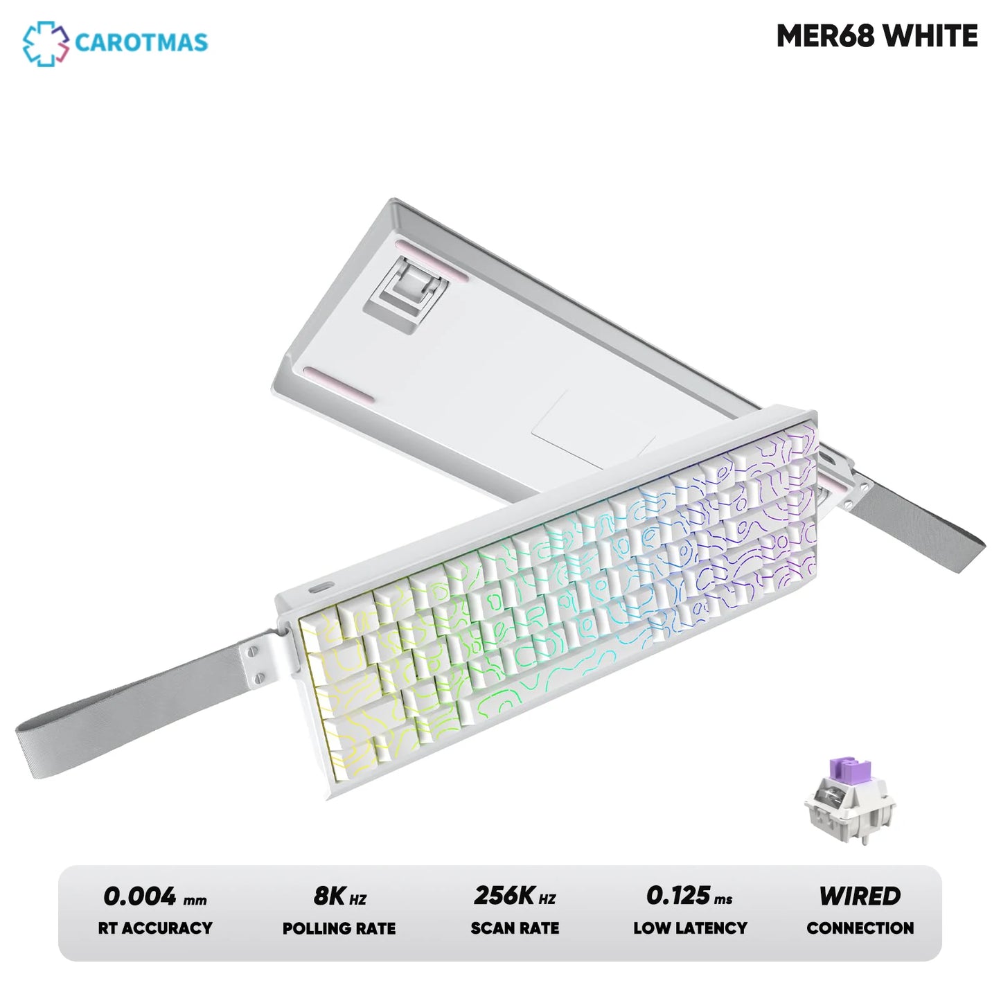 IROK Carotmas Mercury68 Mercury 68 Mercury68 Pro Mercury68 Max RT 0.001mm 8K Teclado mecánico magnético gaming con cable para gamers