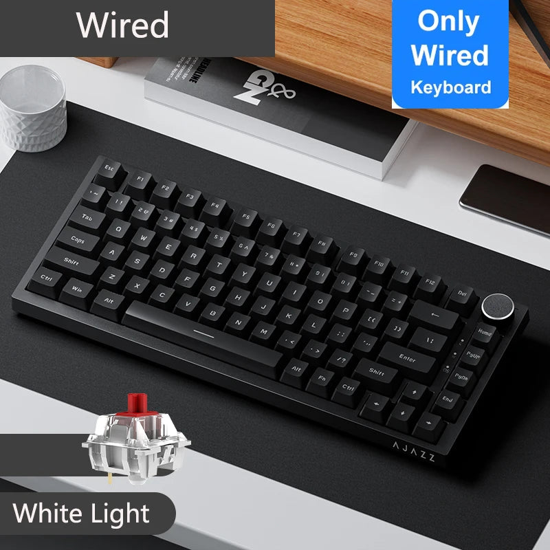 Ajazz AK820/AK820Pro Gaming Mechanical Keyboard Bluetooth 5.1/Wireless/wired  Custom Keyboard With Heat Exchange Sealed Button