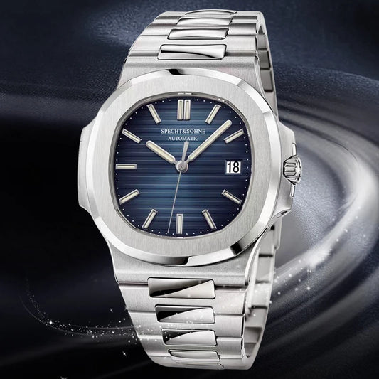 Specht&Sohne New Men's Watch Luxury Blue Sapphire Glass Japan Miyota 8215 Automatic Mechanical Stainless Steel Relogio Masculino