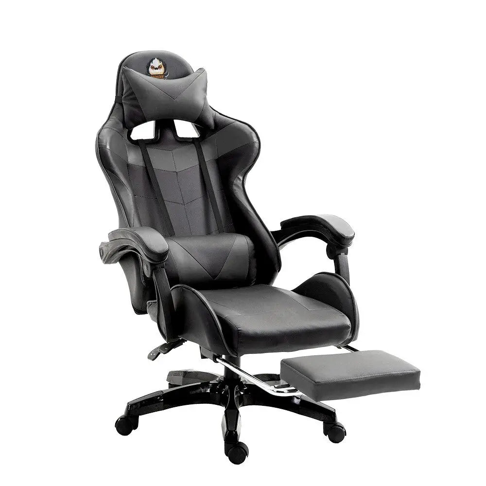 Ergonomic Gaming Chair, Office Chair, Height Adjustable, PU Leather Computer Chair, with Headrest and Lumbar Support, 360° Swivel