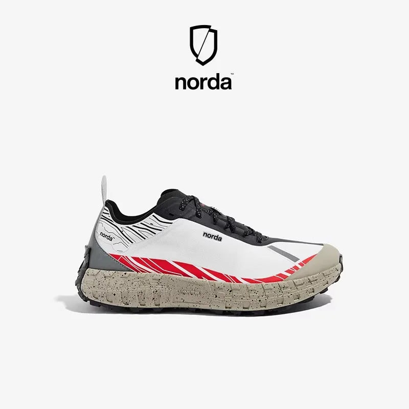 Zapatillas de running todoterreno de corte bajo para hombre Norda 001: transpirables, para actividades al aire libre, ligeras y resistentes al desgaste.