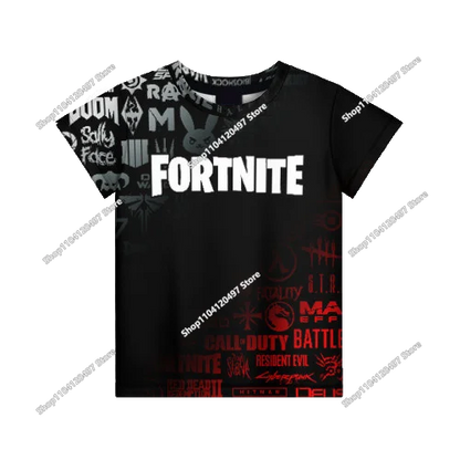 2026 Fortnite T-shirt Boys Summer Anime Game T Shirt Everyone T-Shirt Cute Tee Shirt Basic Battle Gamer Short Sleeve Man Tshirt