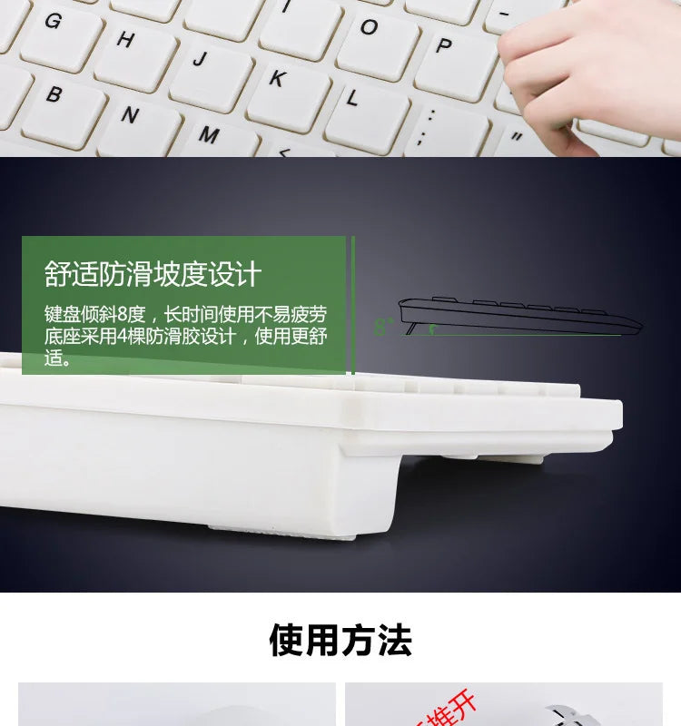 New 2.4G Wireless Keyboard and Mouse Set for Laptop iPad PC Desktop for Android iOS Windows