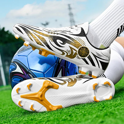 Scarpe da calcio originali da uomo, scarpe da allenamento, scarpe da calcio per bambini antiscivolo da esterno con tacchetti lunghi, scarpe da futsal da uomo, taglie 32-45