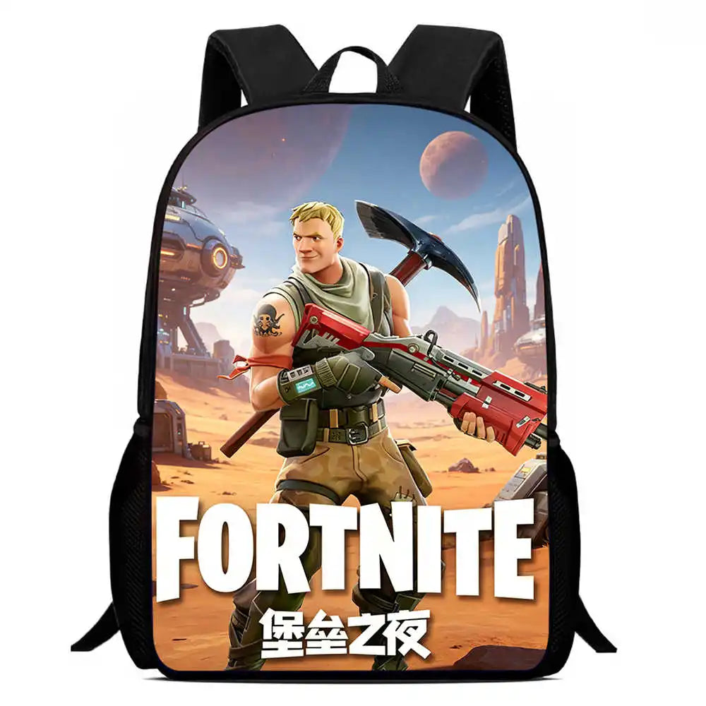 Children's Student Fortnite Cartoon Boys and Girls Large Capacity Backpack